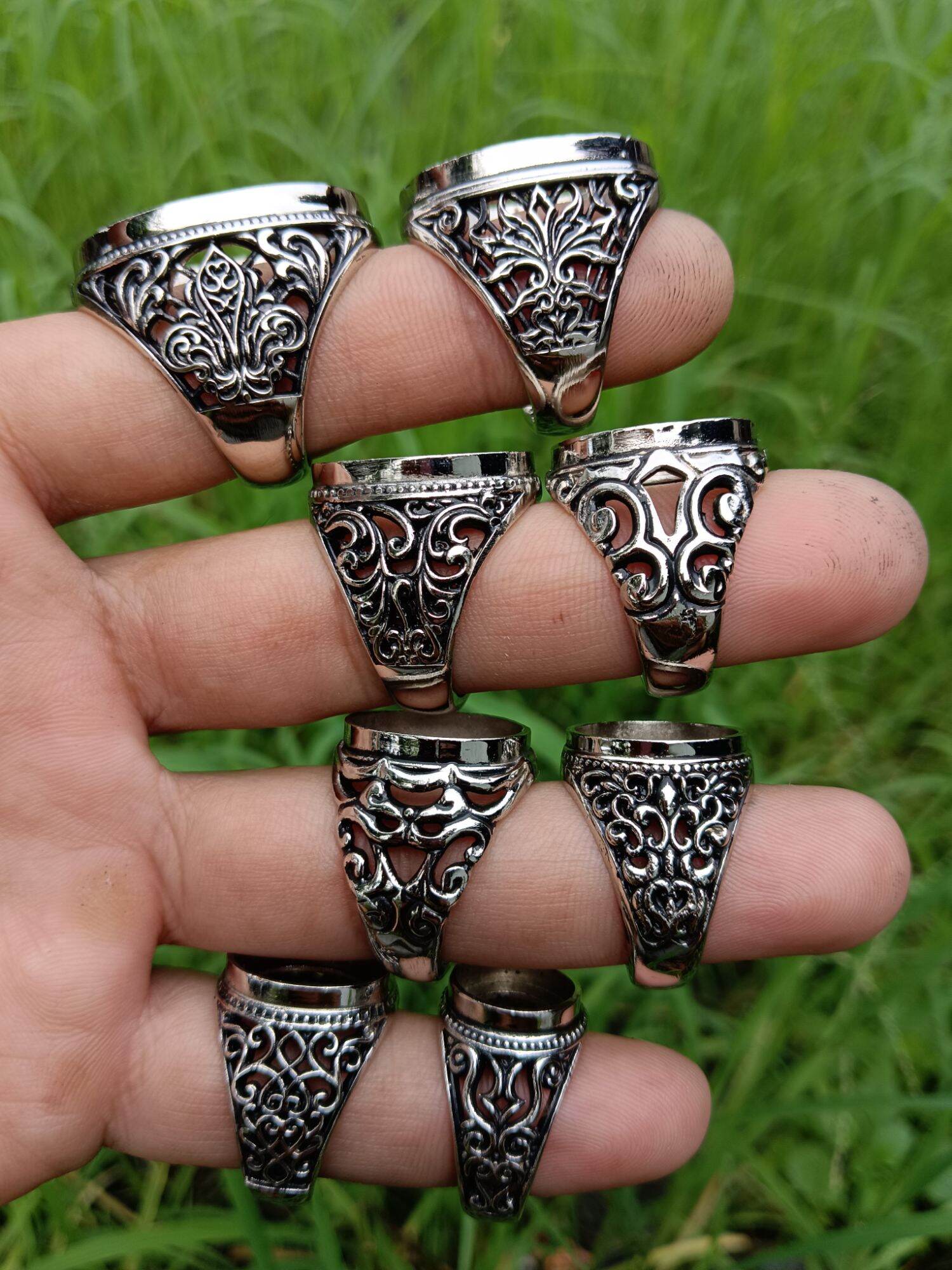 Ring alpaca motif krawangan price kodian 1Kodi (20bj) Harga  155,000 rupiah*Gratis Ongkir