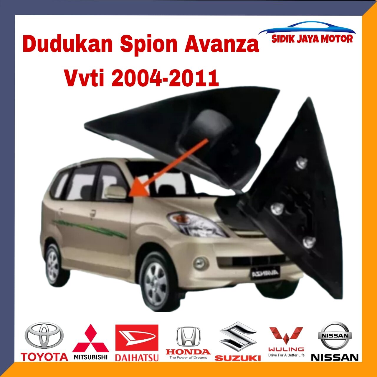 Kaki dudukan Spion Avanza vvti 2004 2005 2006 2007 2008 2009 2010 2011 ORIGINAL KIRI Atau KANAN Harga  110,000 Ringgit*Penghantaran Percuma