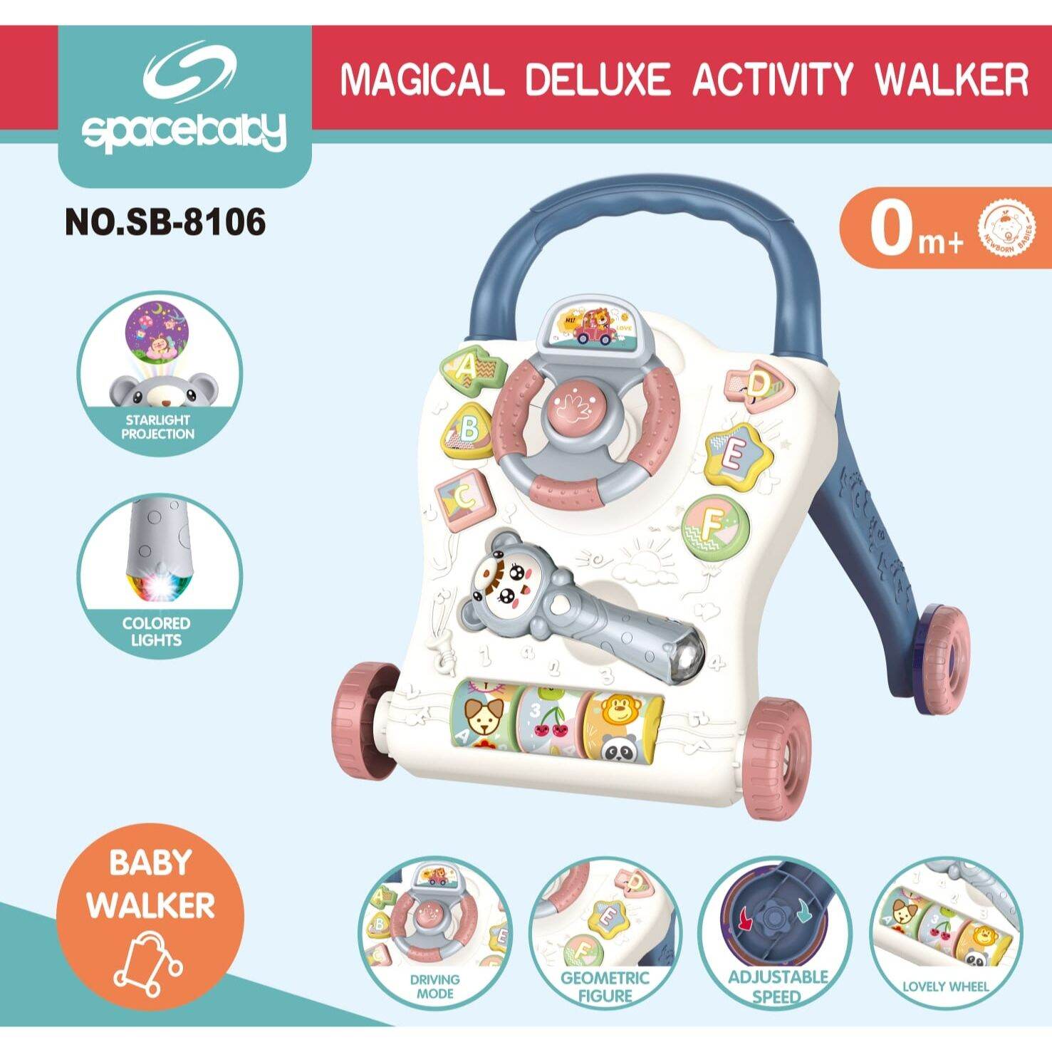 Spacebaby Activity Baby Walker SB 8106 // Push Walker Baby Lazada