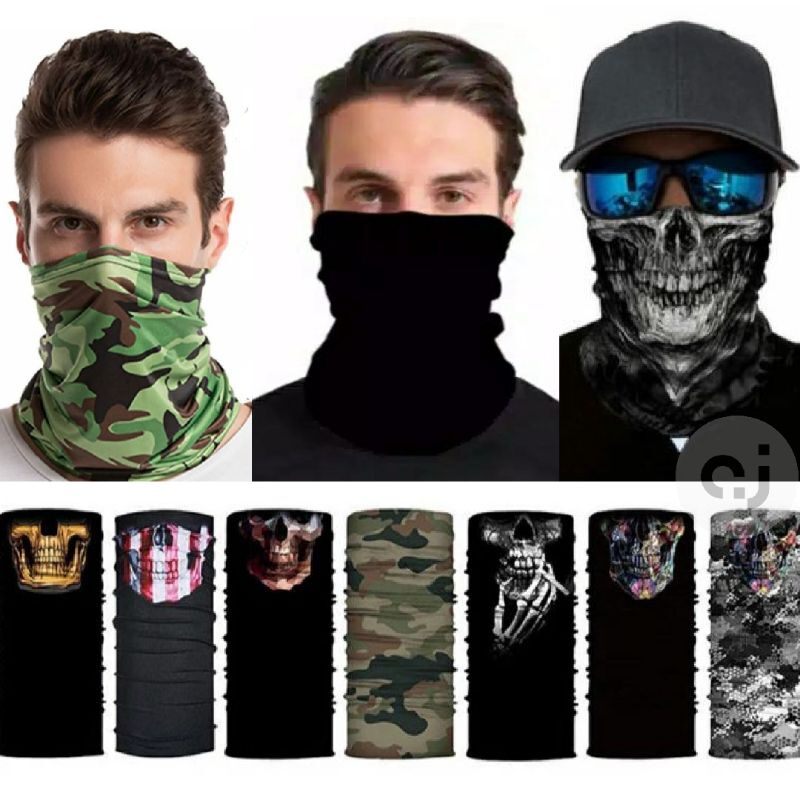 Buff Masker Serbaguna Polos Dan Motif Keren Harga 6,450 rupiah*Gratis Ongkir