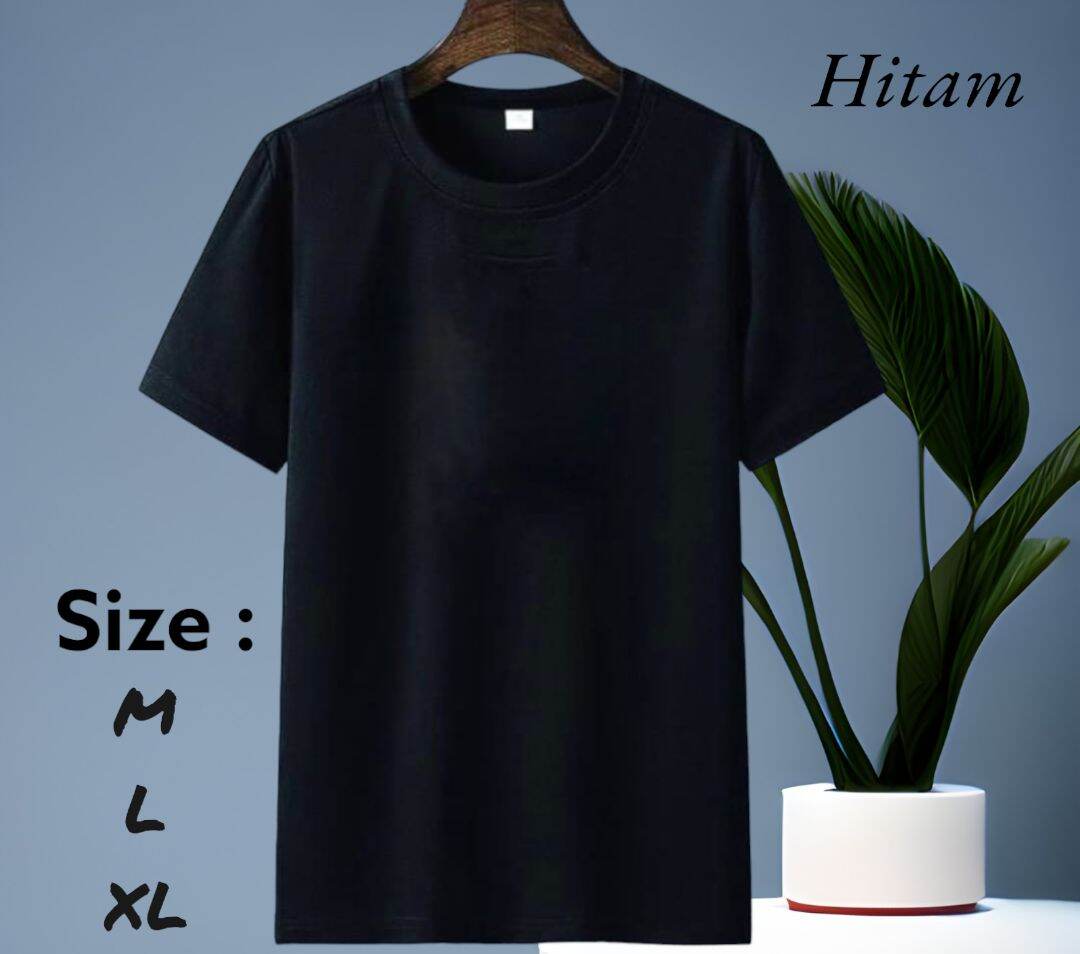 Kaos Polos Premium Hitam Lazada Indonesia 7441