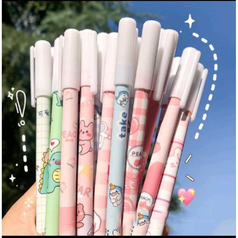 Pulpen bisa dihapus non box tinta warna hitam isi 12 pcs