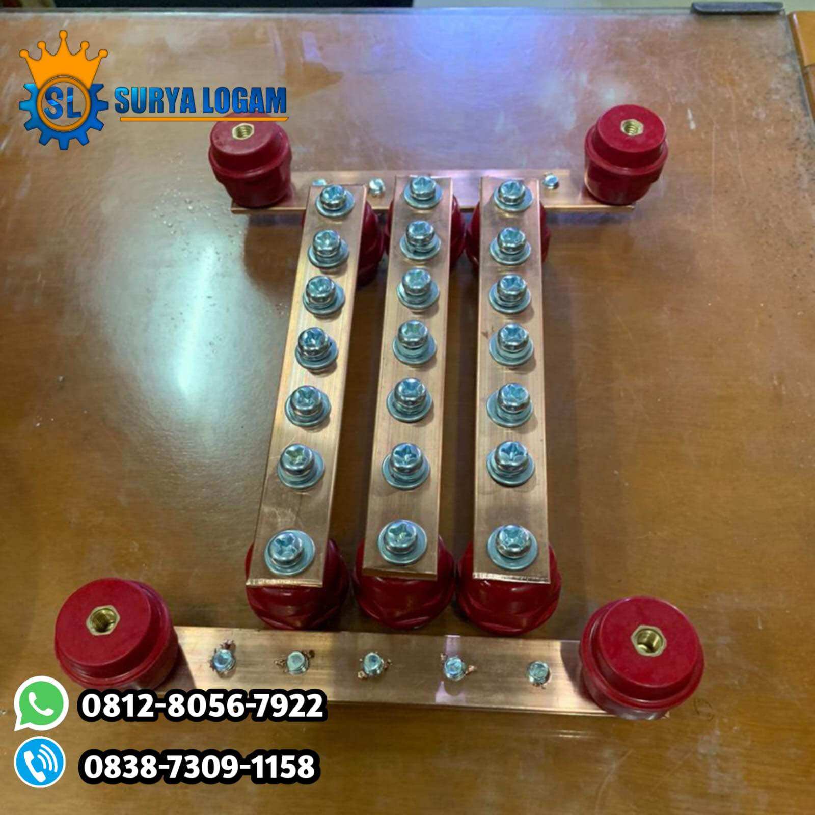 busbar tembaga 3mm x 20mm x 130mm 6baut m6 Busbar custom | Lazada Indonesia