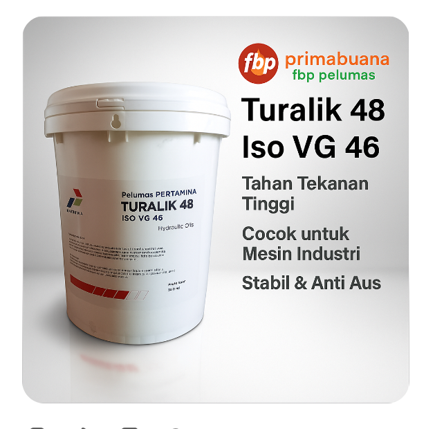 Diesel engine lubricant oil Pertamina turalik 48 ISO VF 46 contents-20 litres pail packaging Harga 1,050,000 rupiah*Gratis Ongkir