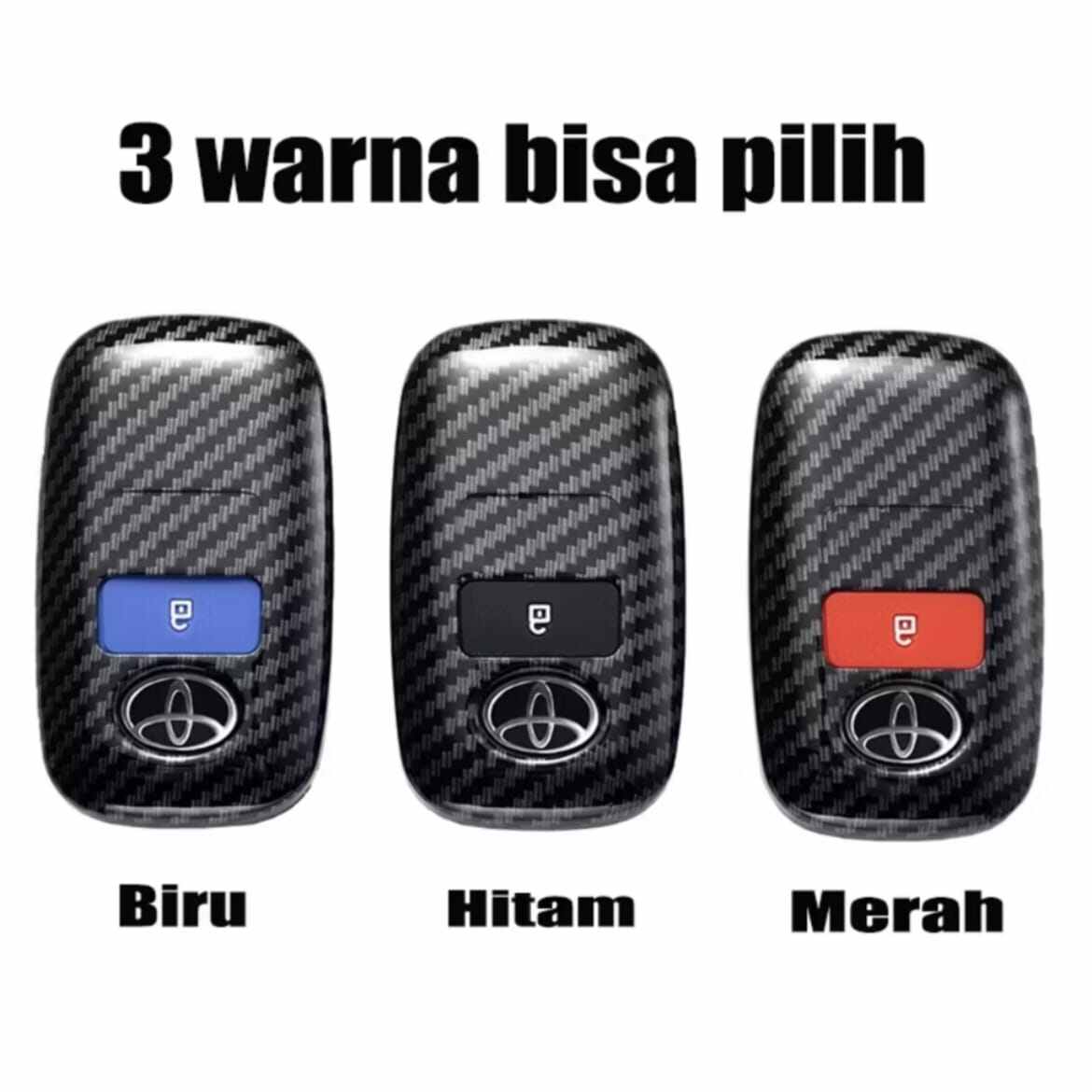 Toyota Car Key Cover Case Carbon Avanza, Raize, Veloz, Xenia 2022 2025 Harga 67,500 rupiah*Gratis Ongkir