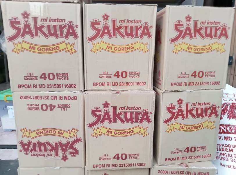 Mie Sakura Goreng 1 Dus isi 40 PCS Harga 80,000 rupiah*Gratis Ongkir