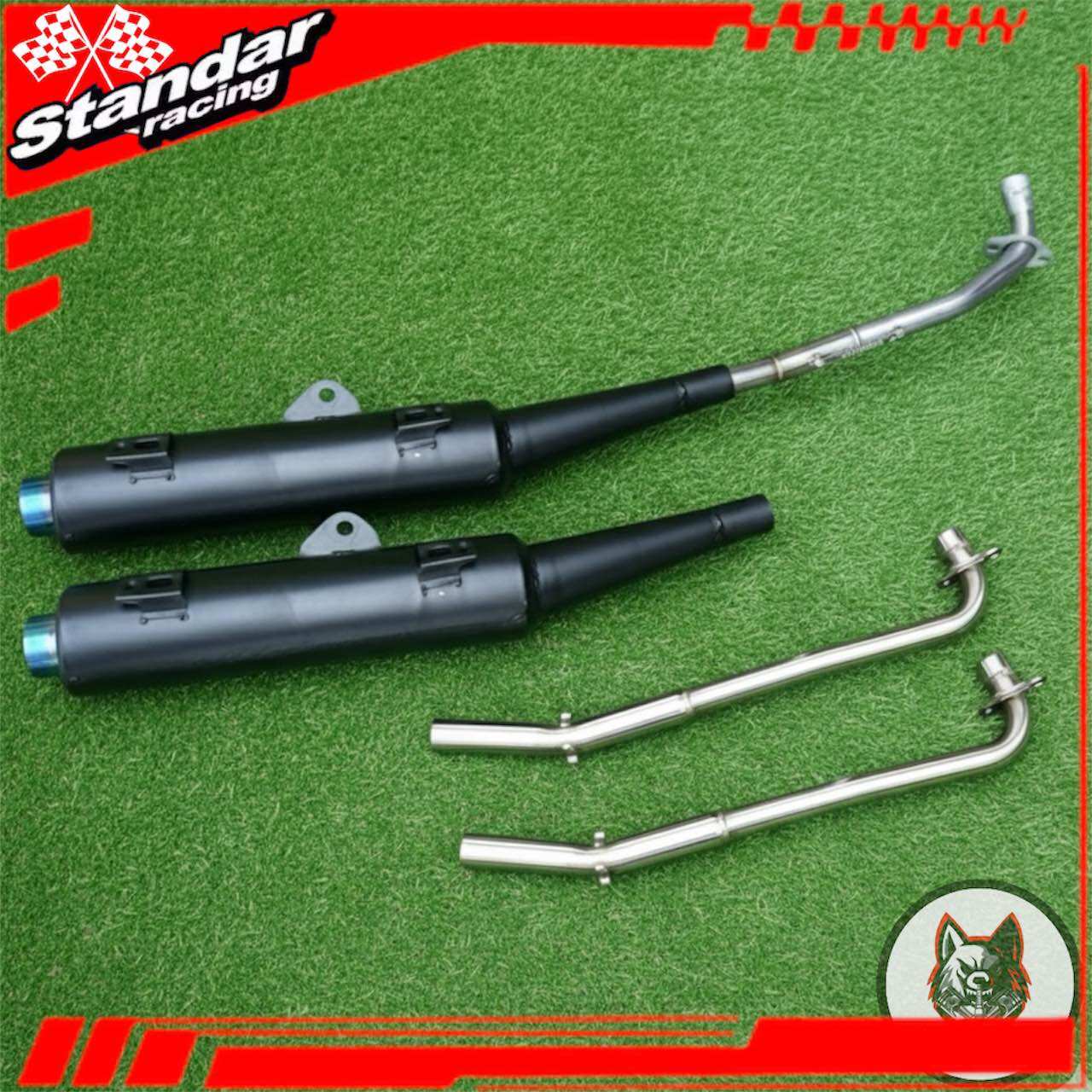 Promo Exhaust System Tsukigi Standard Racing Motorcycle Bebek Netral Supra X 110/125 Supra Fit/Fit New Karisma Astrea Grand C70 Shogun 110-125 Blade 110/125 Revo Absolute Revo Fit Blade Smash Shogun Legend Univers Neutral Bebek Harga 65,000 rupiah*Gratis Ongkir