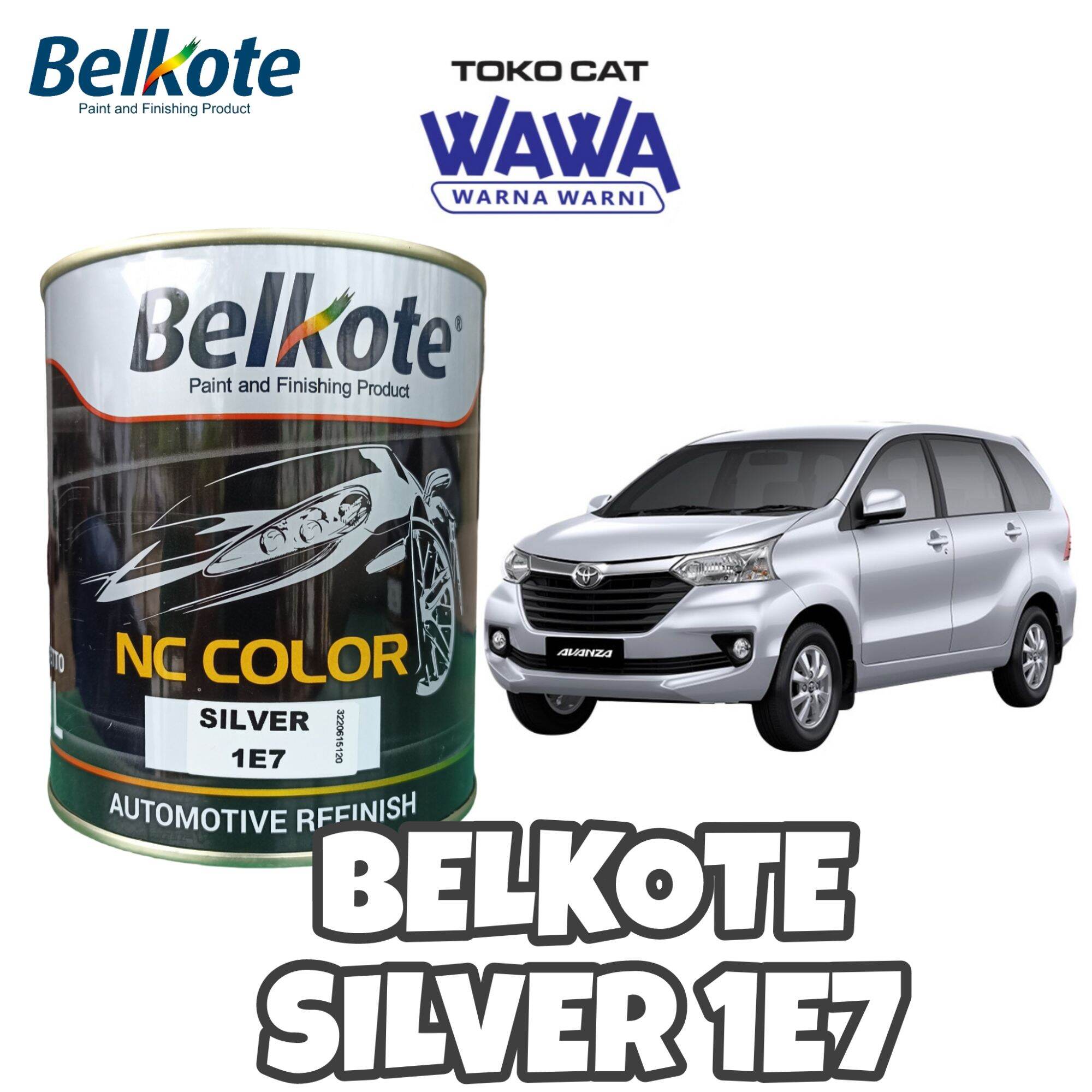 cat duco Belkote NC Color Silver 1E7 silver metallic toyota 1kg Harga 20,000 rupiah*Gratis Ongkir