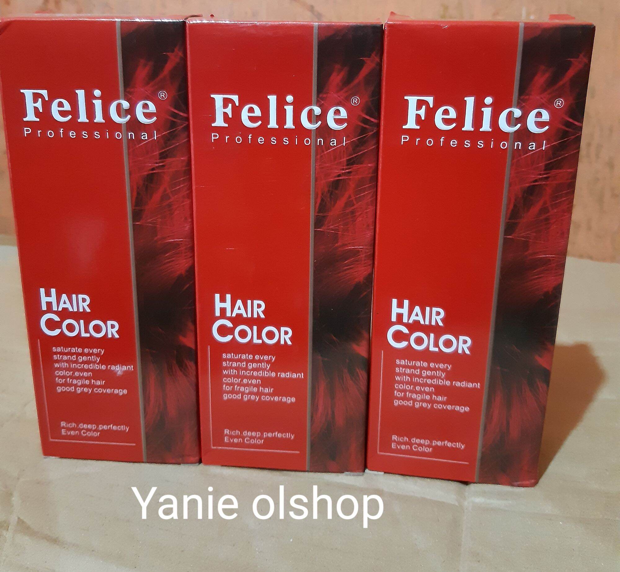 Felice Profesional Hair Color / Pewarna Rambut / Felice Merah | Lazada ...