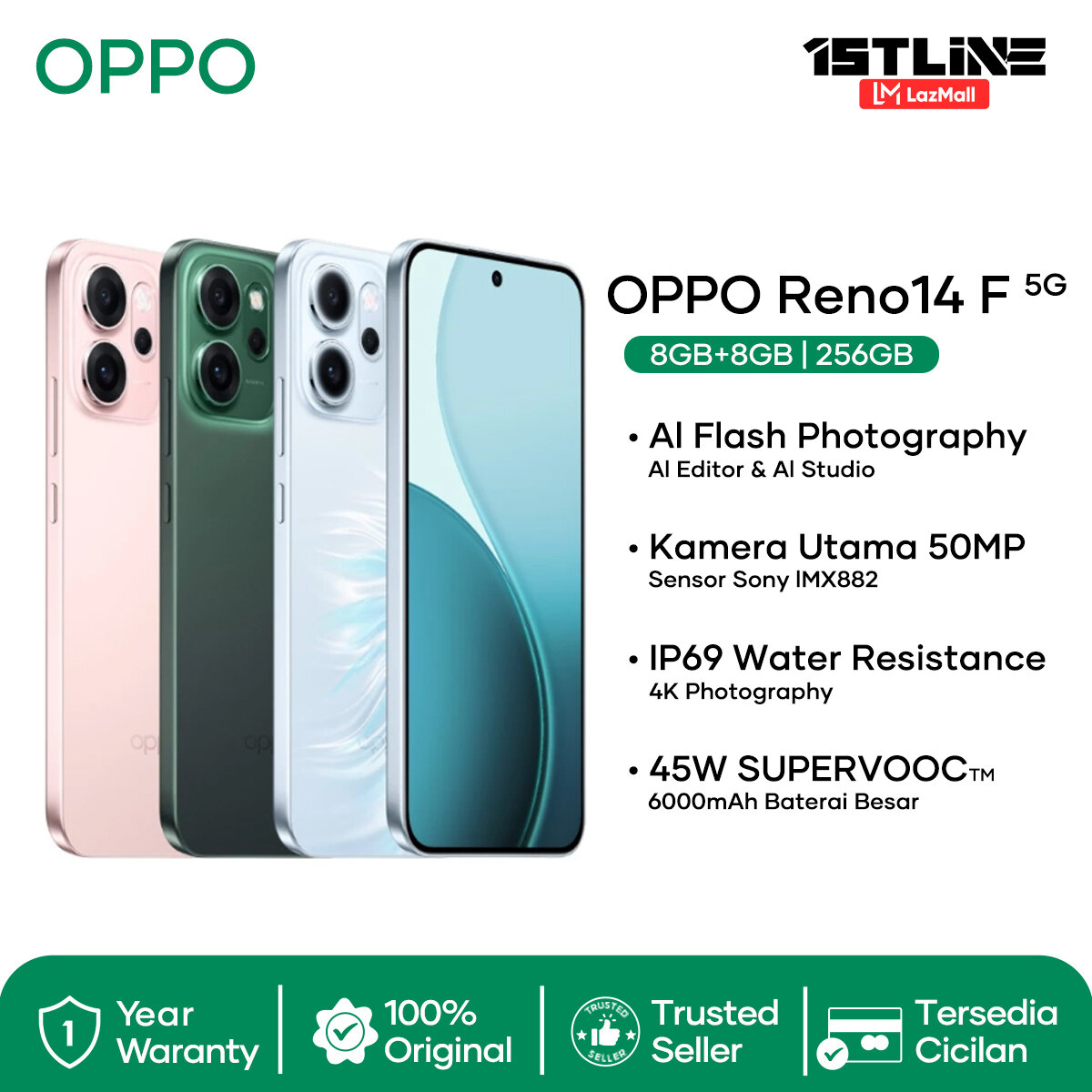 [Original Original Oppo HP] Oppo ren14 F 5g (8/256GB) (12/256GB) official warranty 1 year, cod is available Giá 5,599,000 Đồng*Miễn phí vận chuyển