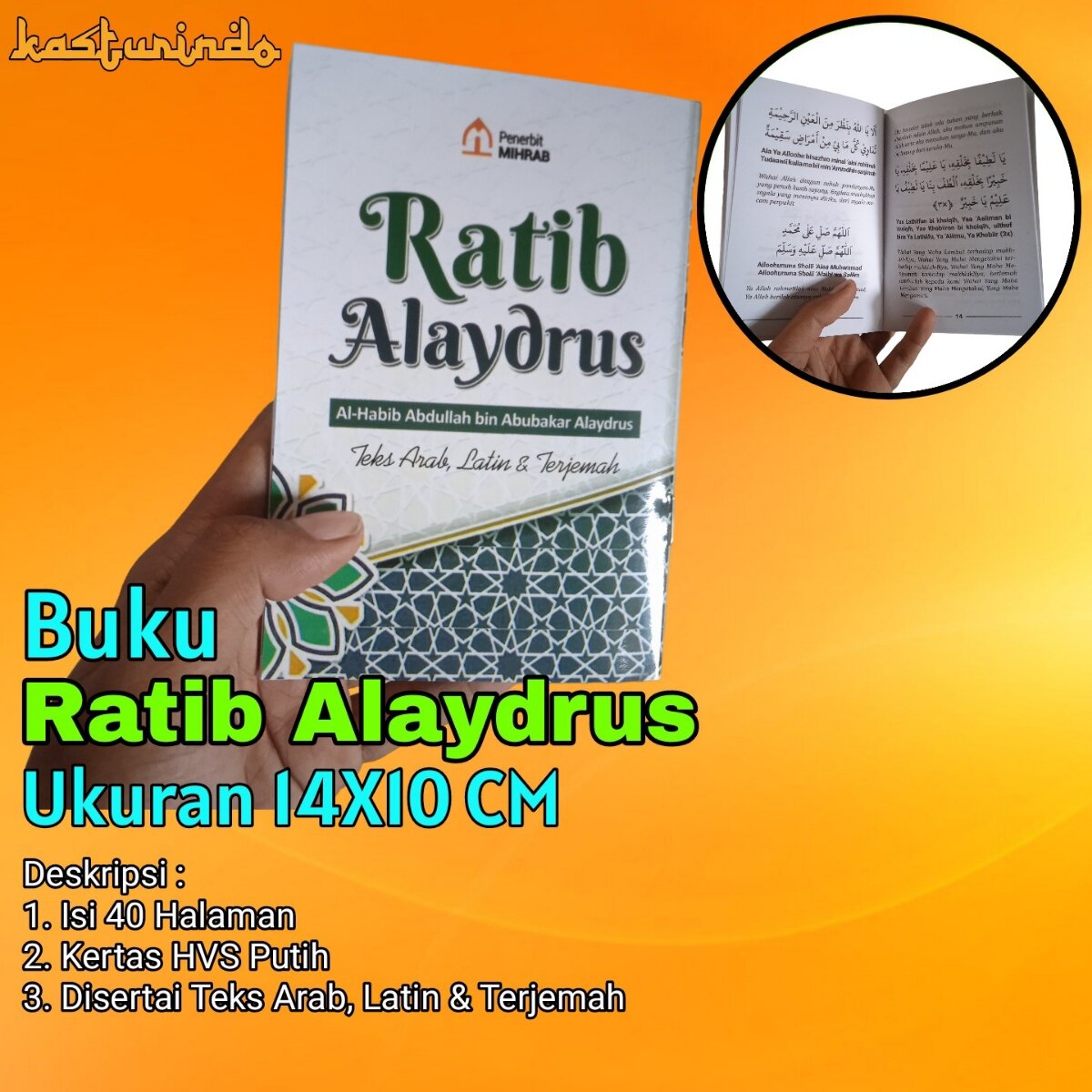 Buku Kitab Ratib Rotib Alaydrus Ukuran 14x10 Cm Teks Arab Latin Dan ...