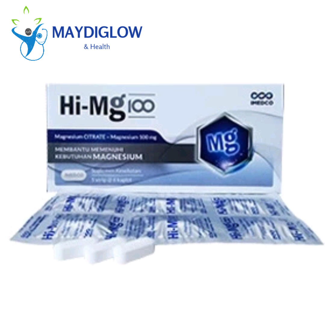 Hi-Mg 100 , Box isi 30 Capsul/Memenuhi Kebutuhan Magnesium | Lazada ...