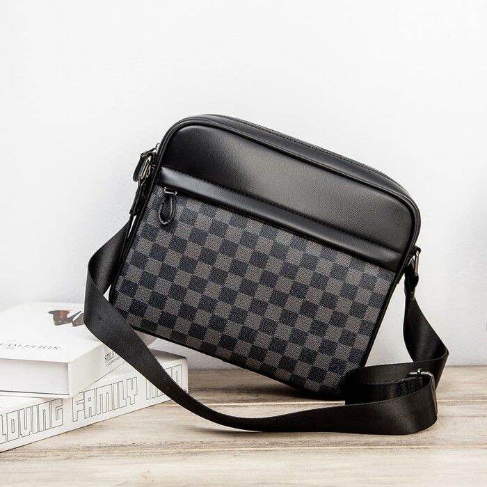 LV Damier Graphite Graphote Trocadero Messenger, Barang Mewah, Tas