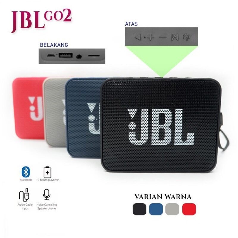[ BISA COD ] Speaker Bluetooth Portable JBL GO 2 Super Bass Waterproof ...