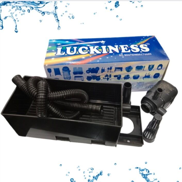 POMPA AQUARIUM LUCKINESS 800F BOX FILTER KECIL MEDIA FILTER AQUARIUM