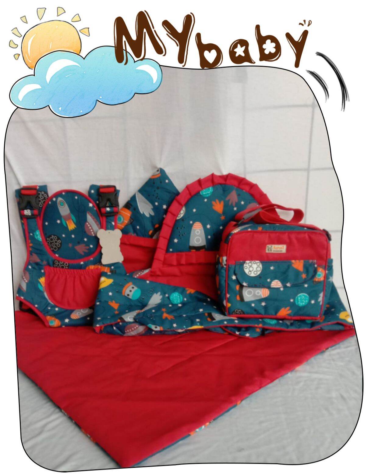 paket hemat (3 in 1) gendongan dan tas perlengkapan bayi