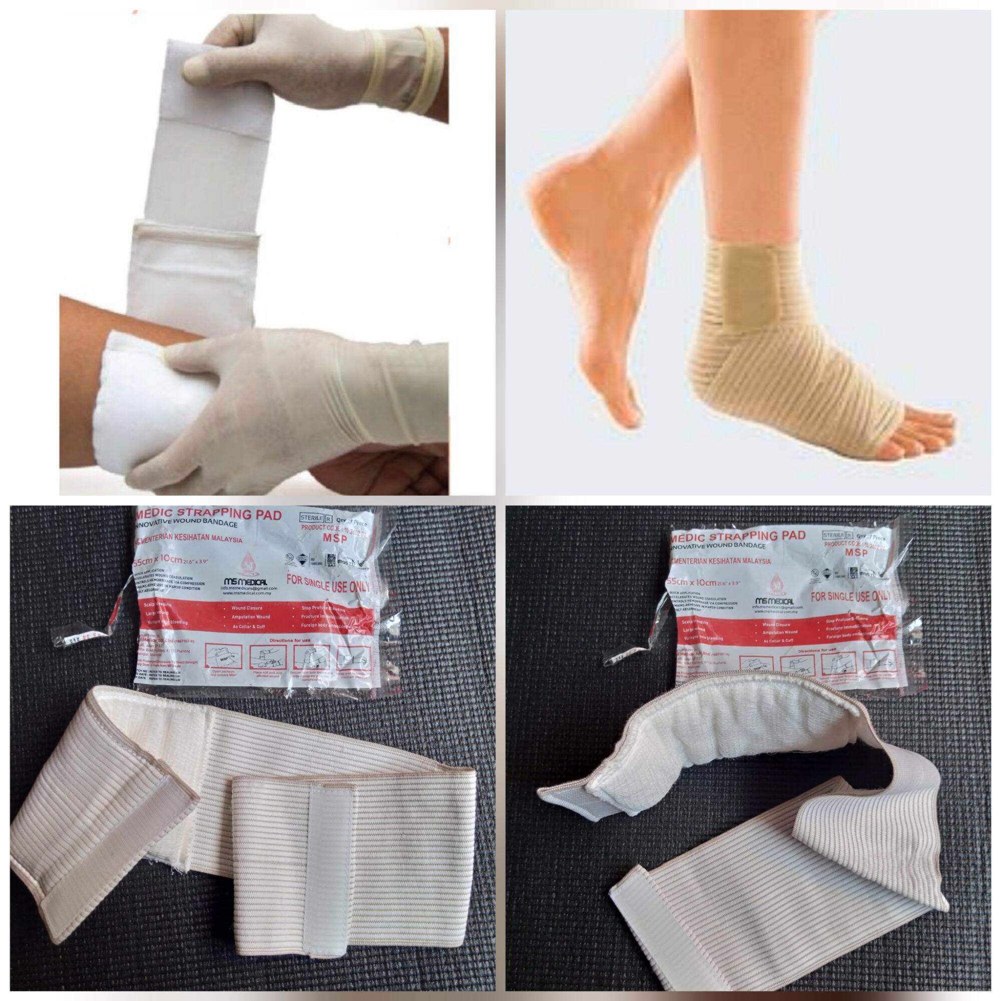 Perban Bandage elastis rekat velcro Pelindung Luka cidera tangan dan ...