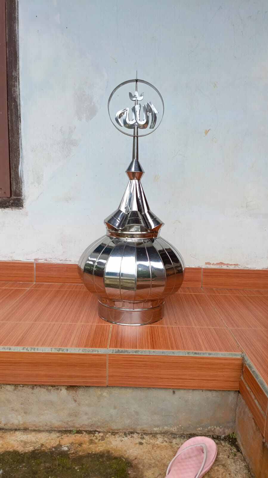 Kubah Masjid Musholla stainless steel bulat variasi ukuran gelembung badan 40 cm