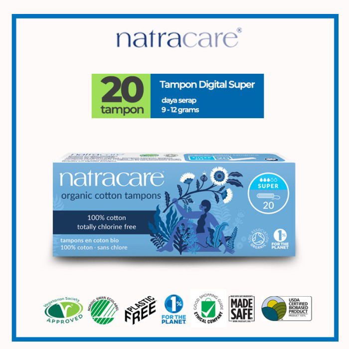 Regular Organic Cotton Tampons with Applicator - Natracare