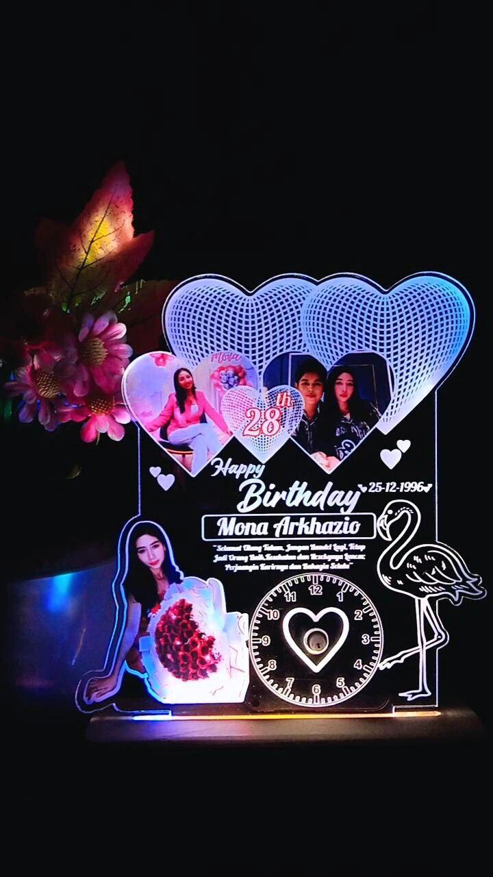 Decorative lamp style hadiah birthday anniversary pernikahan wisuda 3D lamp bedroom aesthetic lamp roo…