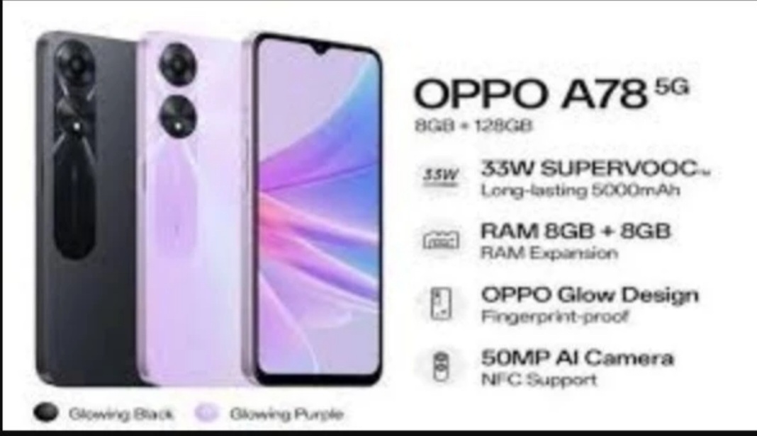 Oppo Reno A78 5G ram 8/128 Garansi resmi - Hitam Giá 3,550,000 Đồng*Miễn phí vận chuyển