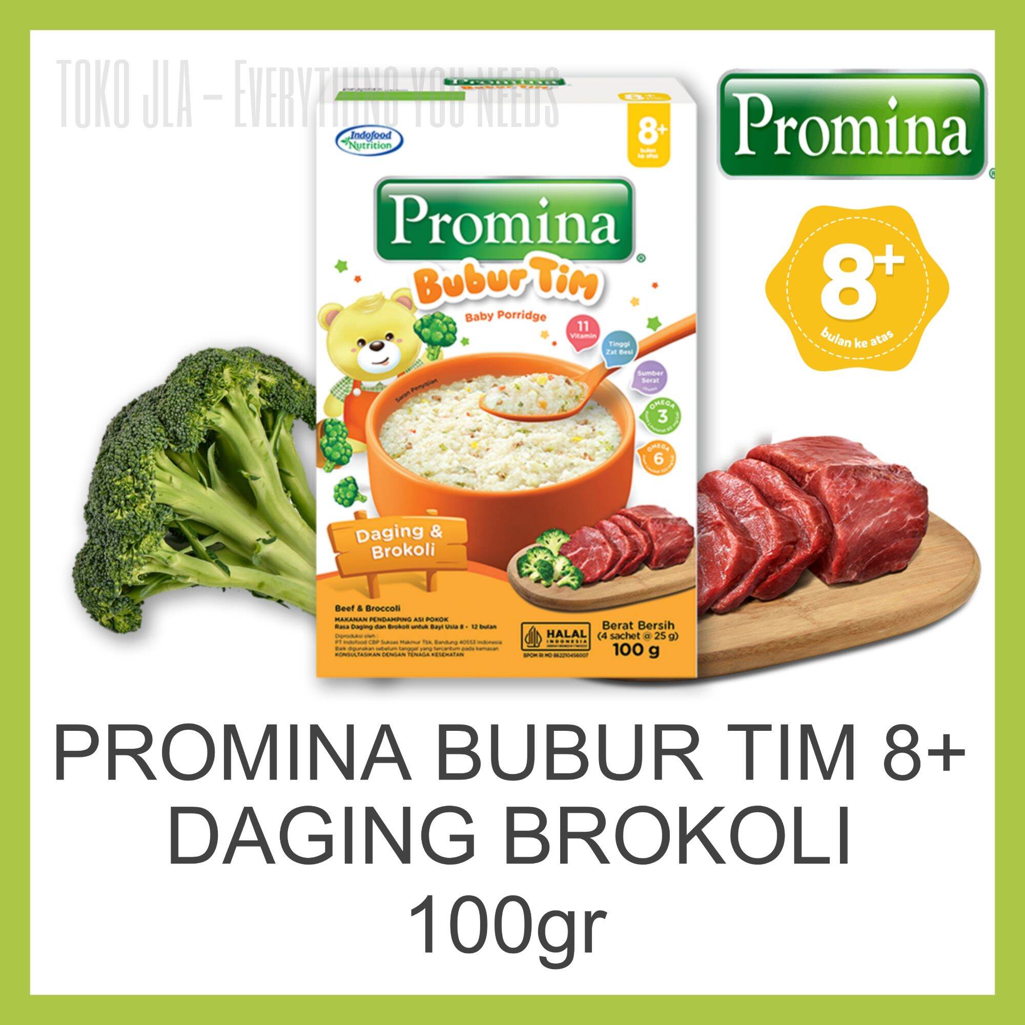 PROMINA Bubur Tim 8+ Daging Brokoli 100gr
