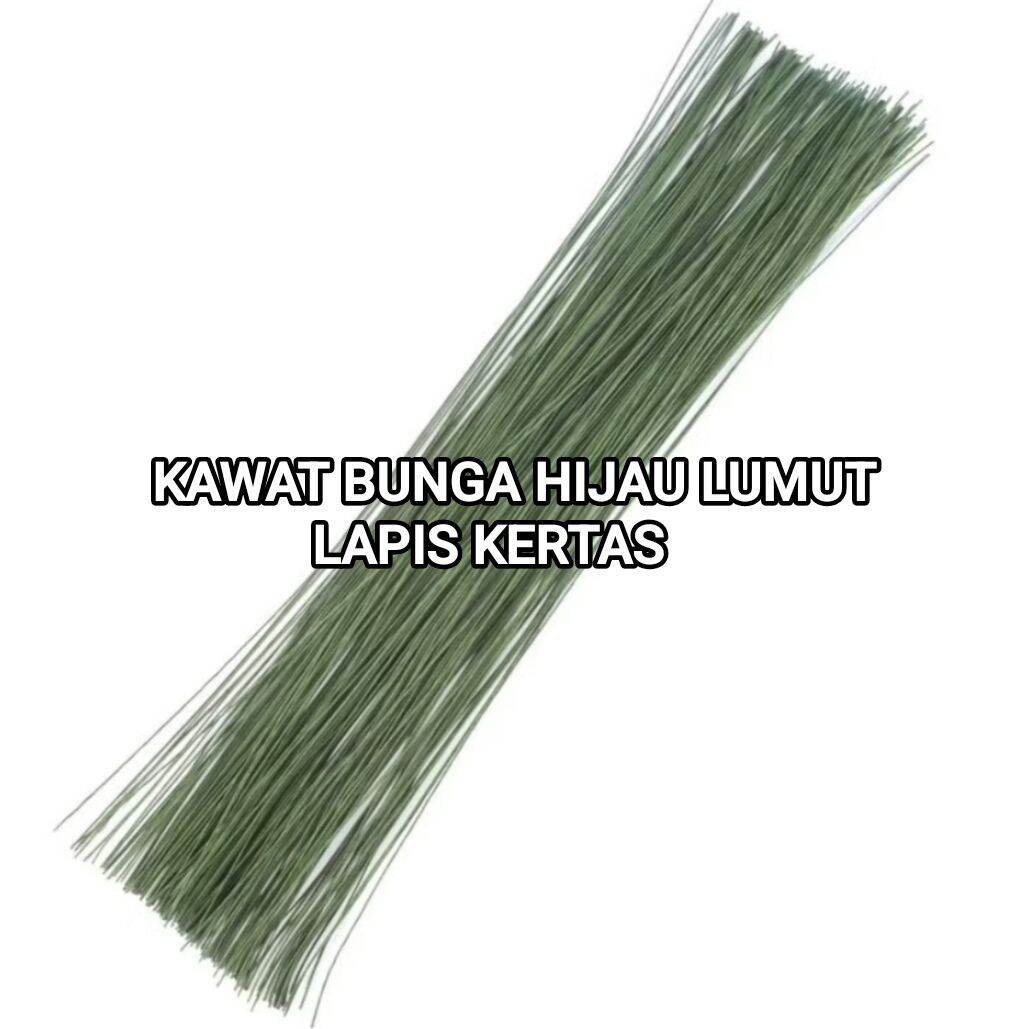 100 Gram Kawat Bunga Lapis Plastik | Kawat Tangkai Bunga Artificial | Kawat Florist 16 18 20 22 24