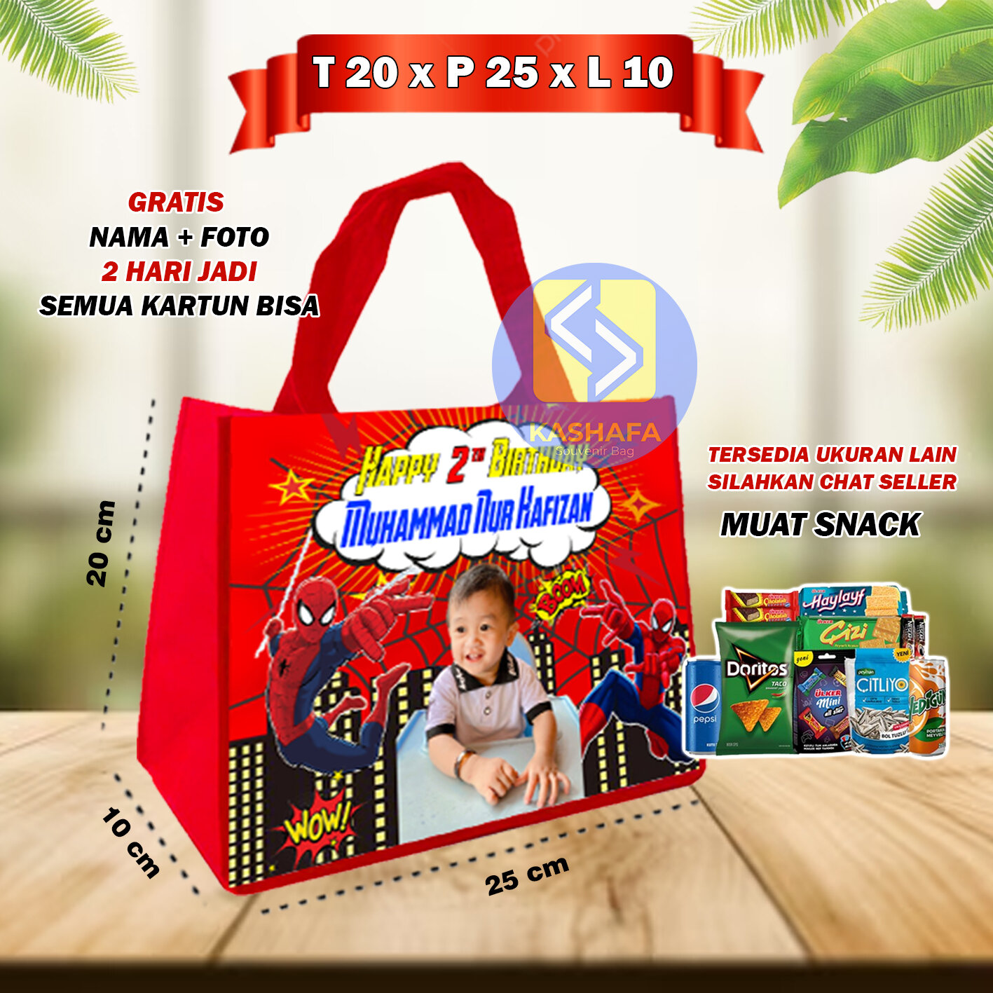 (40 pcs) cheapest custom birthday bags / goodie cheapest custom bags