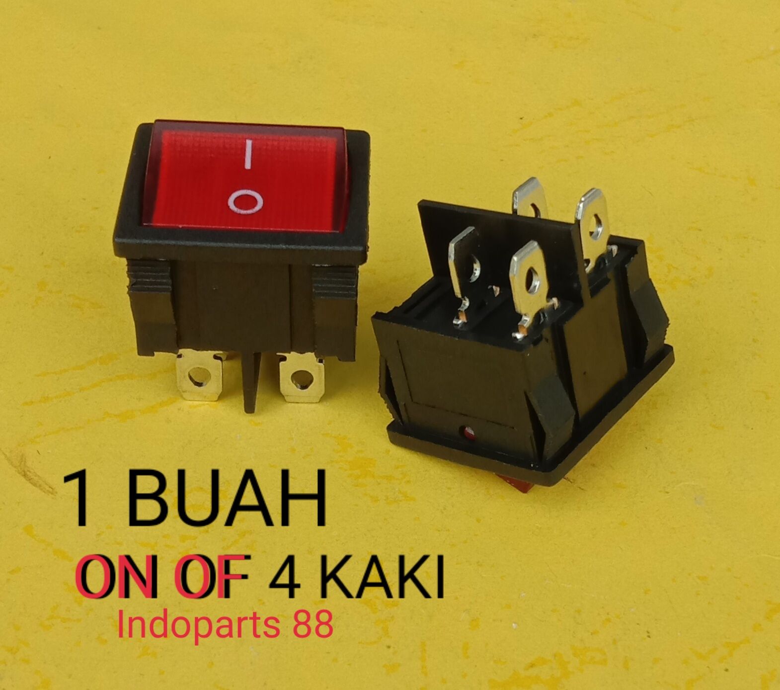 SAKLAR ON OF 4 PIN ROCKER SWITCH TANGGUNG 4 PIN MERAH LAMPU SWITCH 4 ...