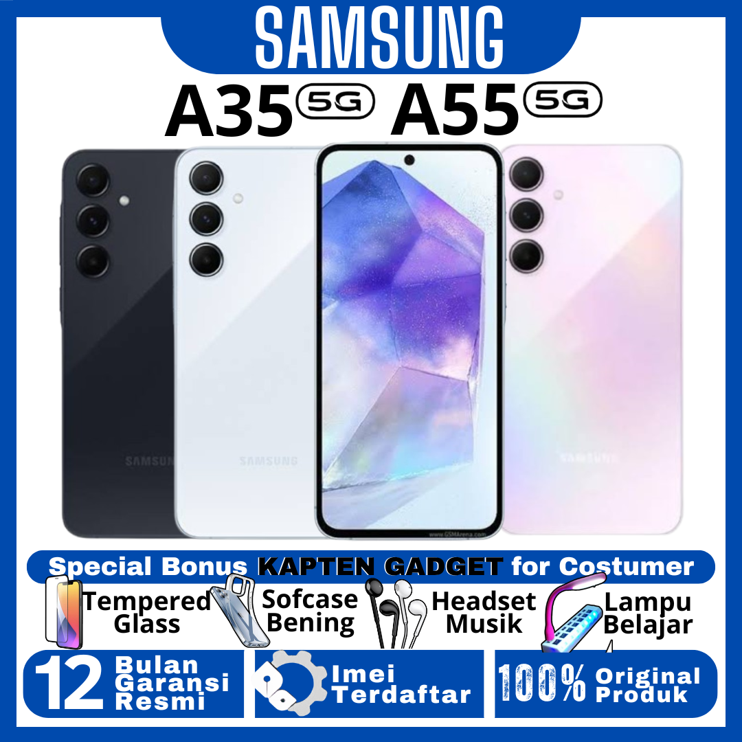 HP SAMSUNG GALAXY A35 5G 8/256 GB | A55 5G 8/256 GB 12/256 GB 100% BARU ORIGINAL GARANSI RESMI Harga  4,899,000 Ringgit*Penghantaran Percuma