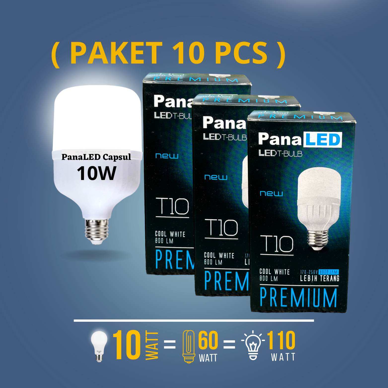 PANALED BY LUBY 40 WATT - LAMPU BOHLAM LED BULB 5W 10W 15W 20W 30W 40W CAHAYA PUTIH E27 PREMIUM