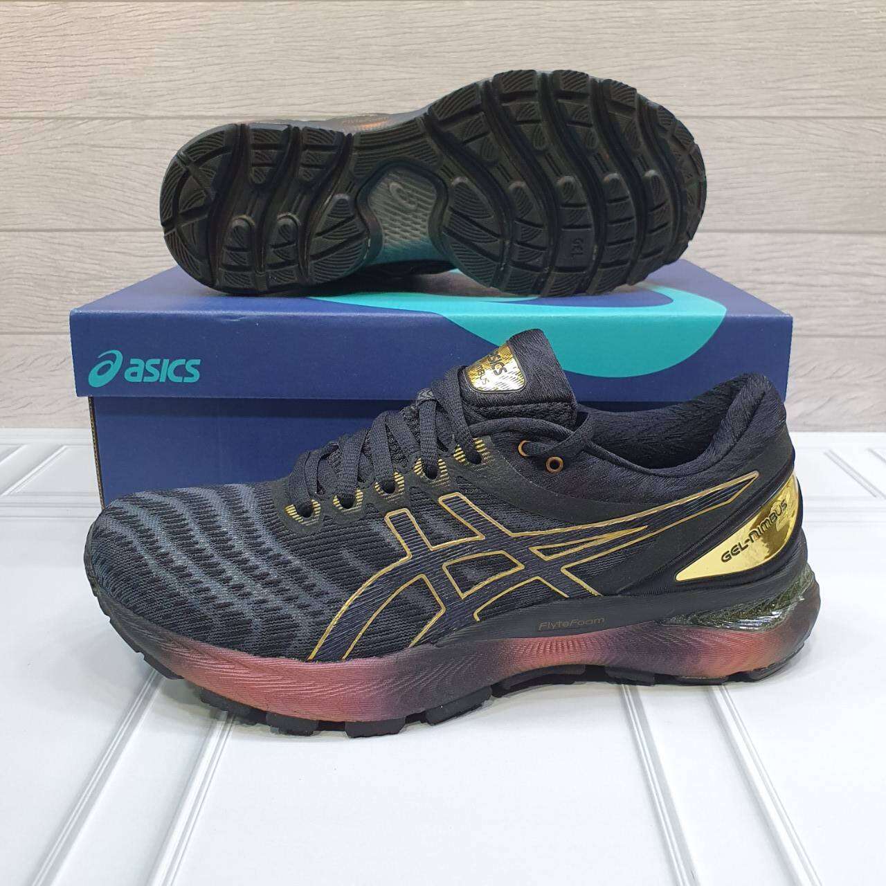 sepatu voly pria asics gel nimbus 22 black gold Lazada Lazada