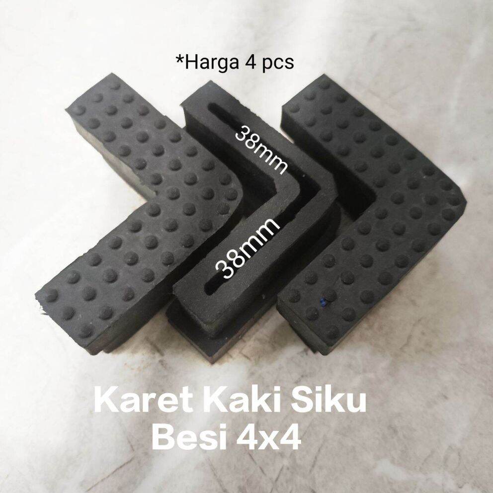 Karet Kaki Siku Besi 4x4 Kaki Rak Baja hollow Harga 4 Pcs | Lazada ...