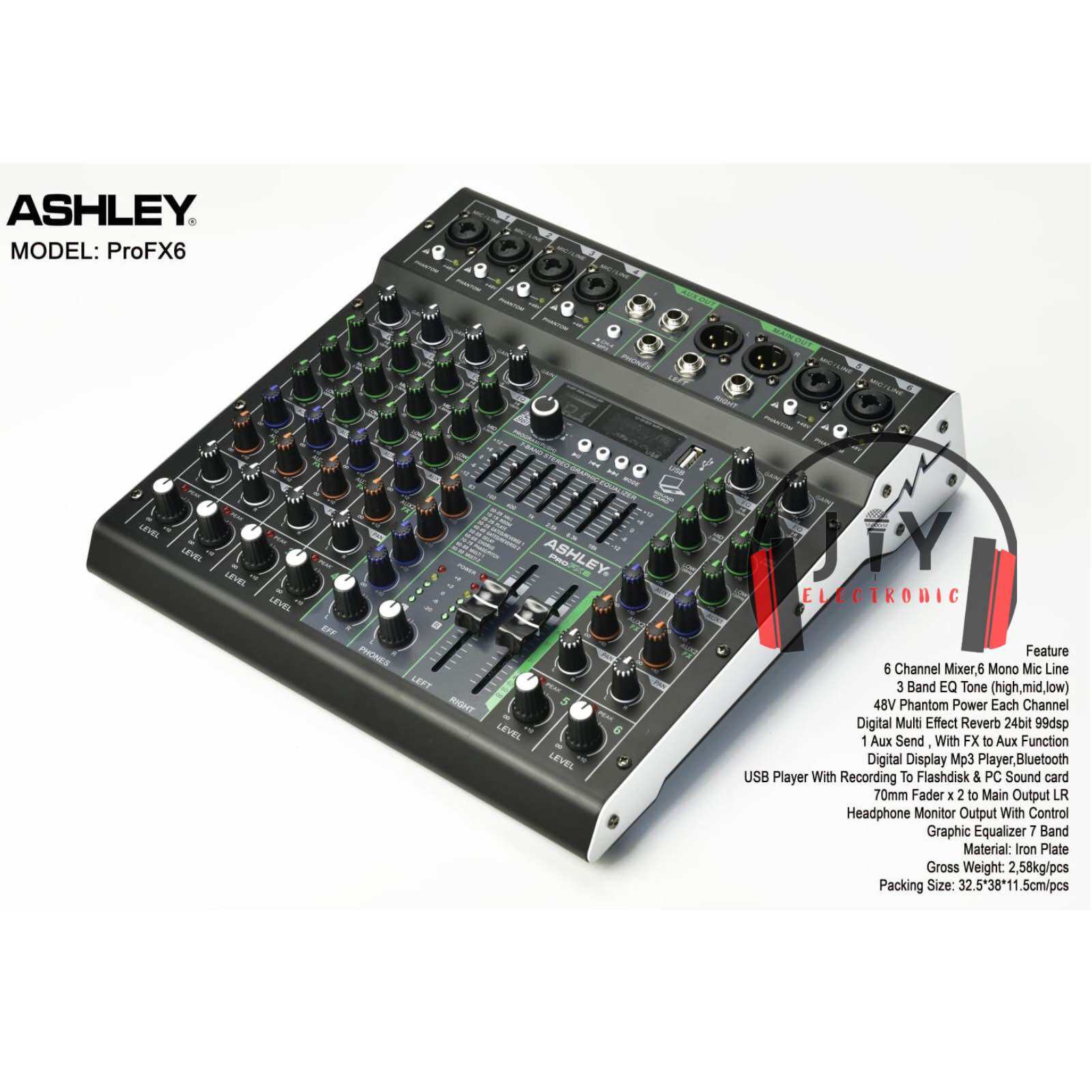 Audio Mixer Ashley 6 Channel ProFX6 Pro FX6 Pro-FX6 | Lazada Indonesia