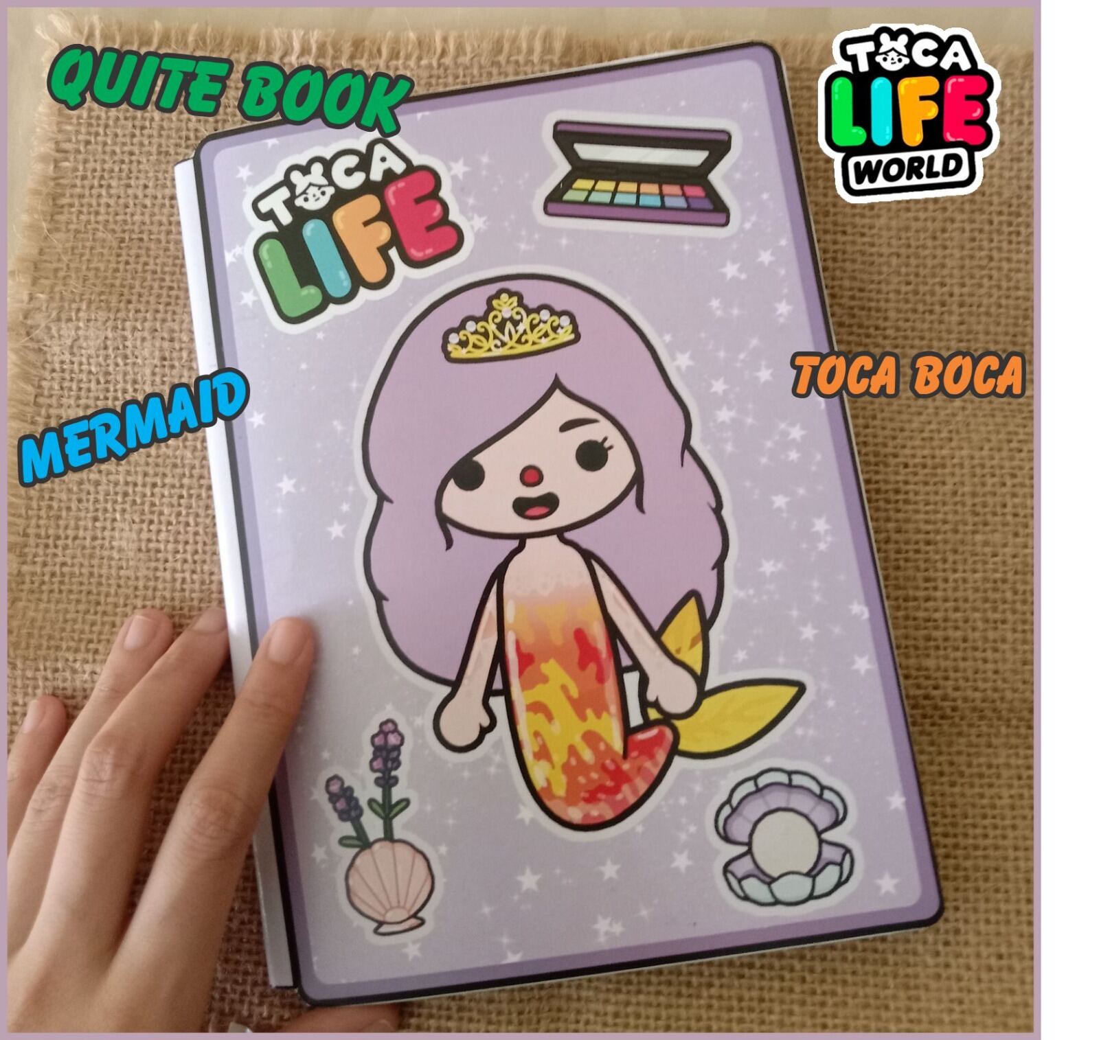 quiet book / viral mainan anak toca boca paper doll book/ buku toka ...