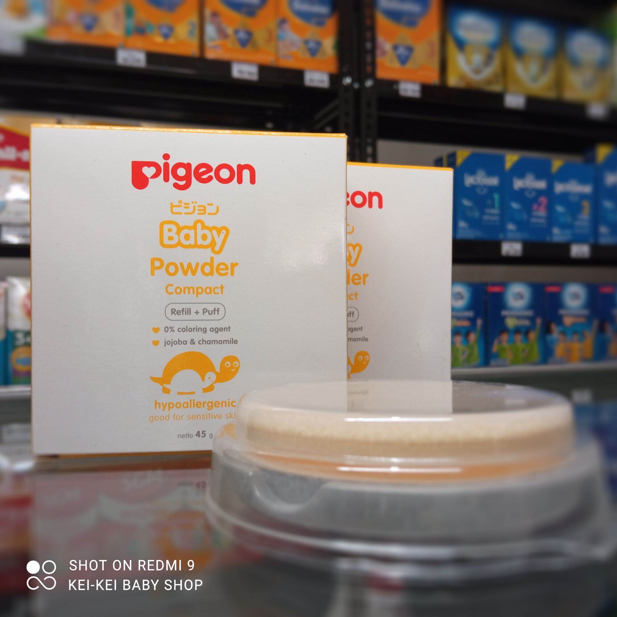 Pigeon Baby Powder Compact Refill + Puff 45gr Lazada Indonesia