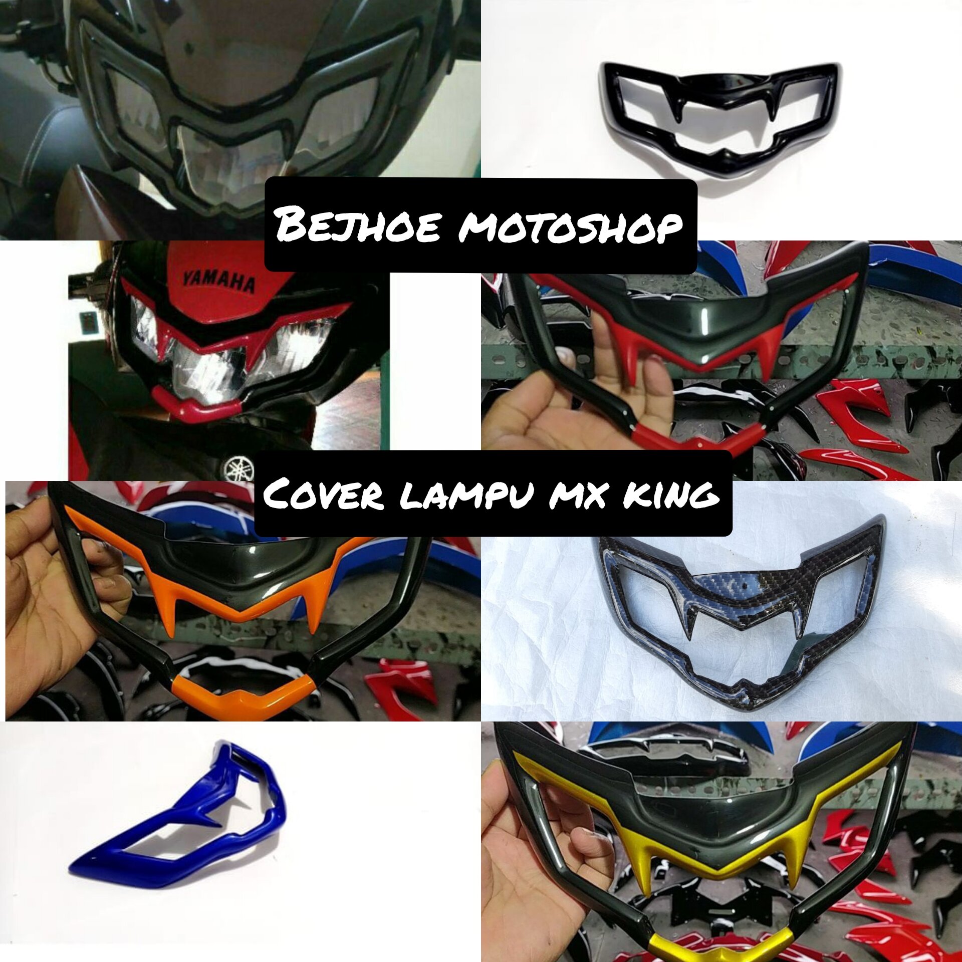 Cover Lampu Mx King 150 Cover Headlamp Lampu Mx King Exciter 150 Lc Biru Hitam Lazada Indonesia