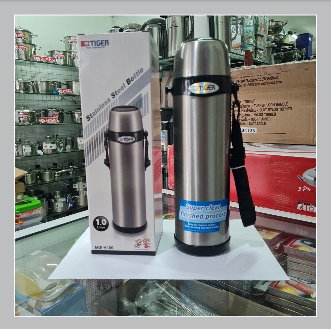 MBIA-A100 Thermos Vacuum Bottle 1liter Stainless Steel Tiger Corp