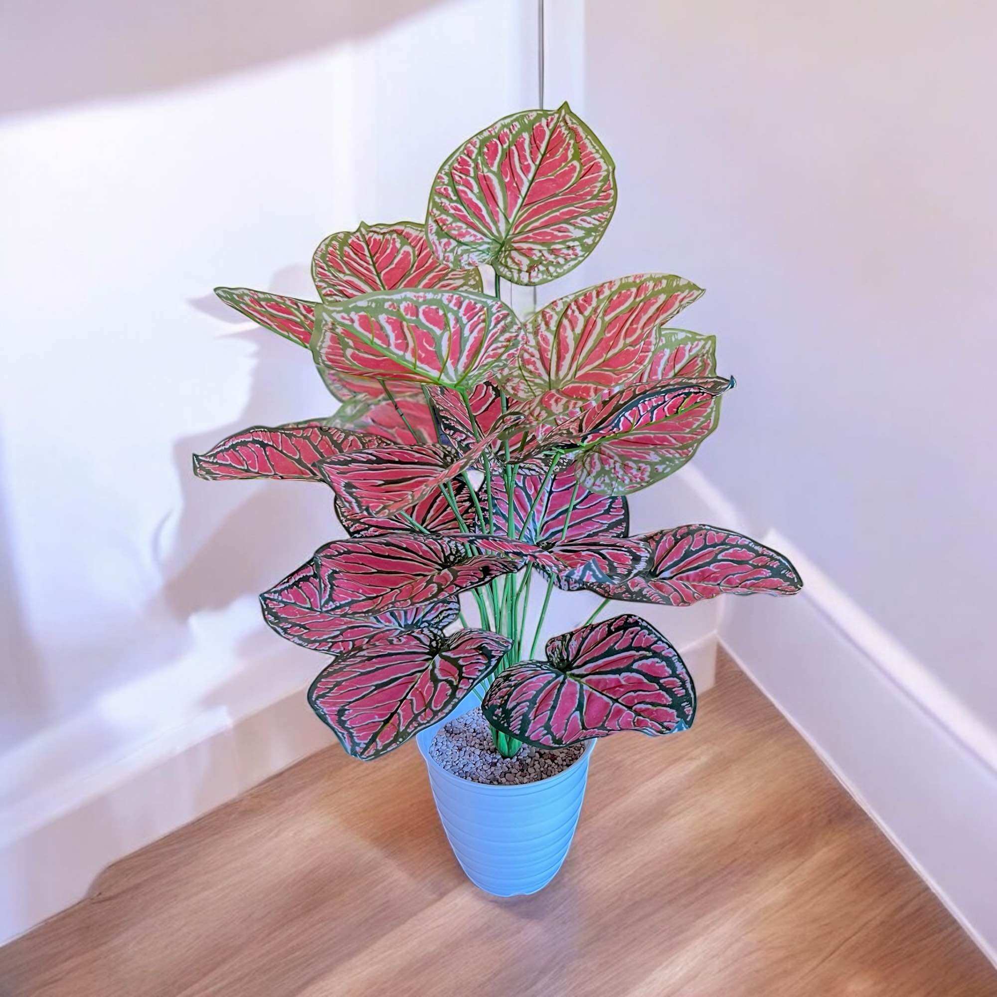 Pohon palem latex artificial cabang 18 + pot pirus nya / pohon palm sudut / palm tree