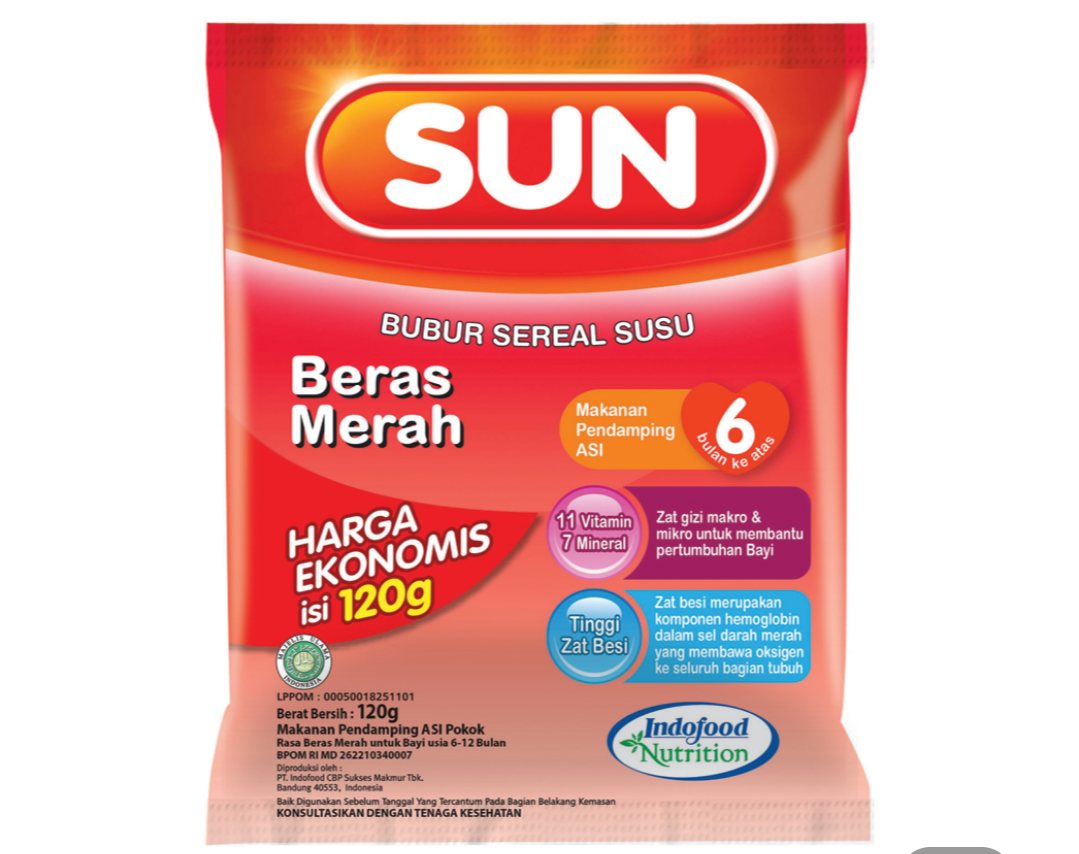 SUN Bubur Bayi Ekonomis Beras Merah 120 g