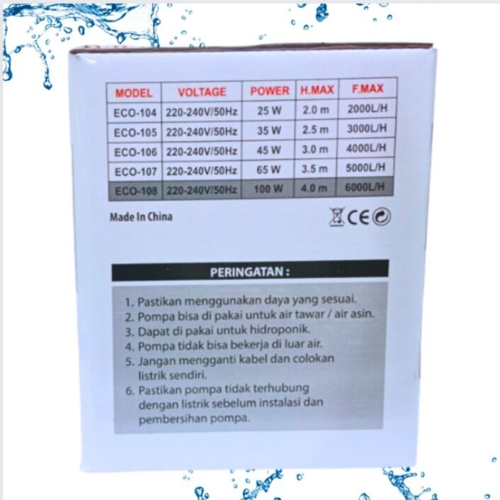 KANDILA PRO ECO 108 POMPA KOLAM AQUARIUM