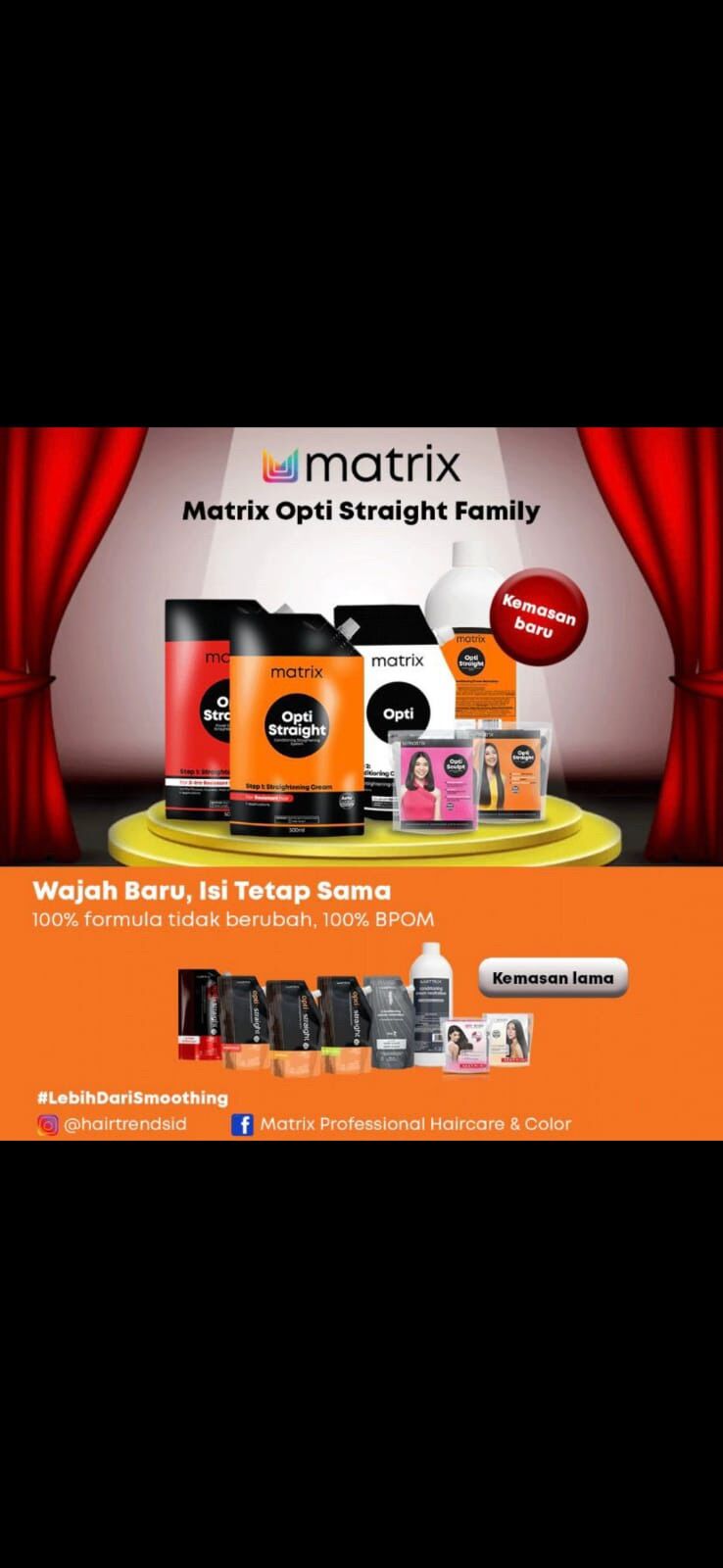 Matrix Optistraight Isi 500ml Satuan Terpisah Step 1 Step 2 Pelurus ...