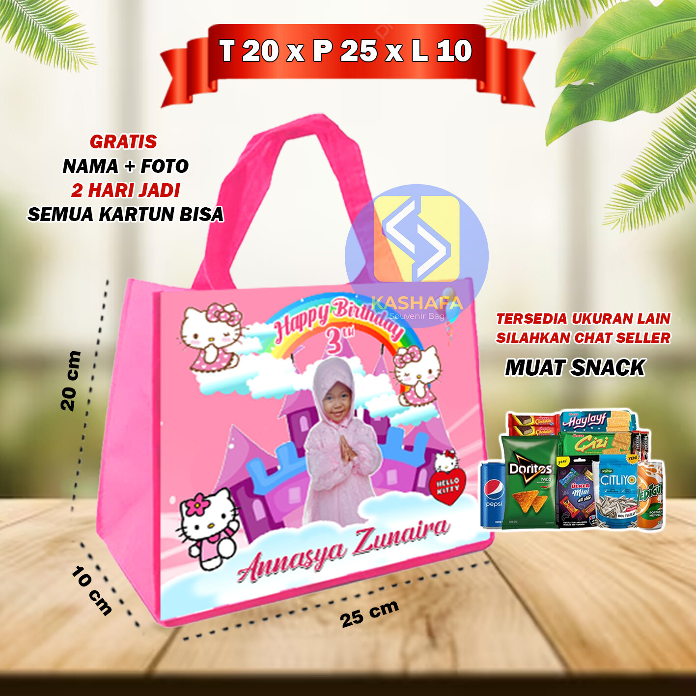 (50 Pcs) Most Cheap Custom Birthday Bags / Most Cheap Custom Goodie Bags