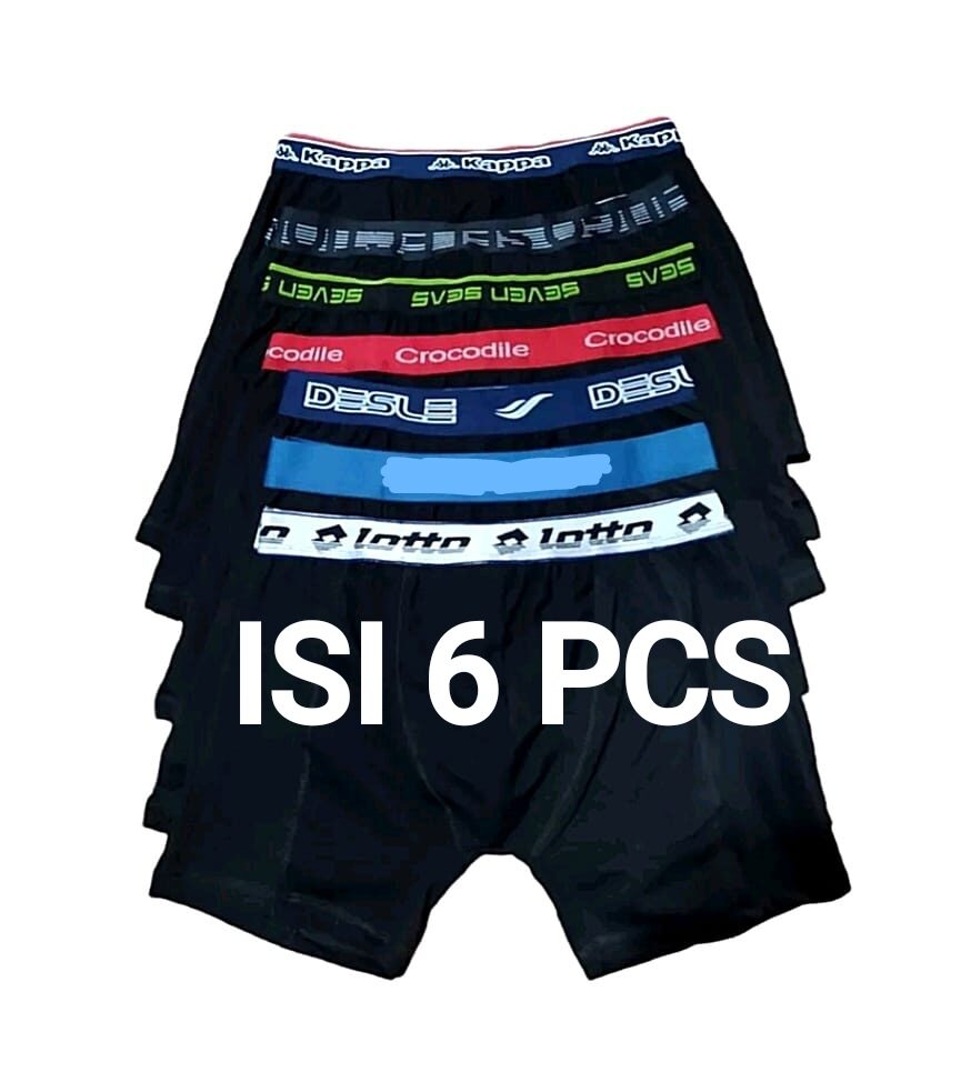 ISI 6 PCS CELANA DALAM PRIA DEWASA BOXER PRIA TERMURAH Harga 27,500 rupiah*Gratis Ongkir
