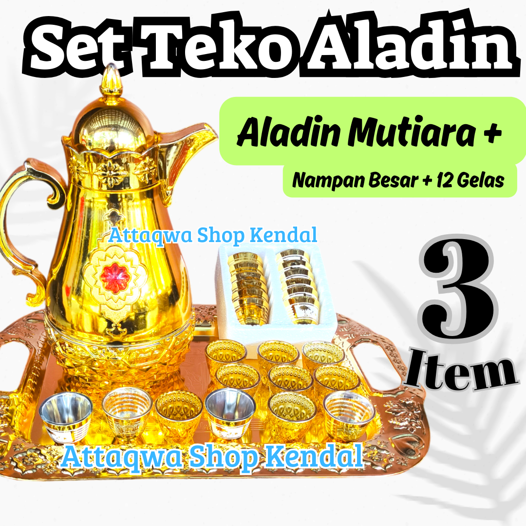 Beautiful Aladin Arab Sultan Teapot Set (3 Items)
