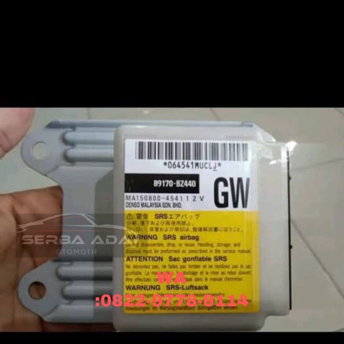 Modul airbag mobil grabd avanza tahun 2015-2018 (89170-BZ440) Harga 1,200,000 rupiah*Gratis Ongkir