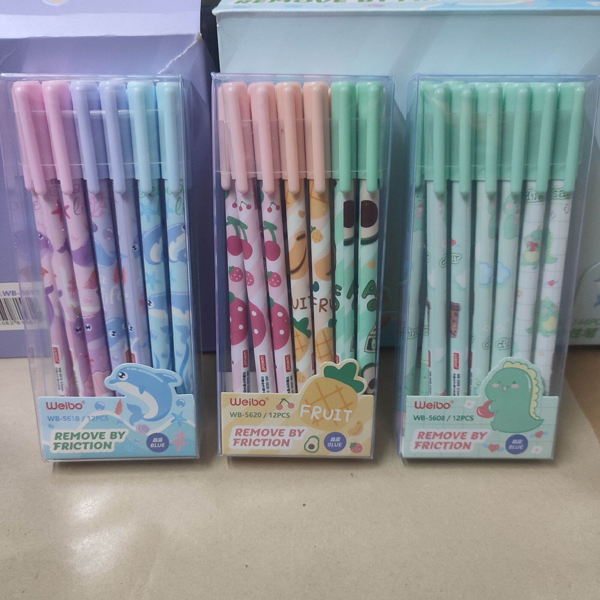 Pulpen gel hapus isi 12 pcs 0.5 mm random gambar karakter