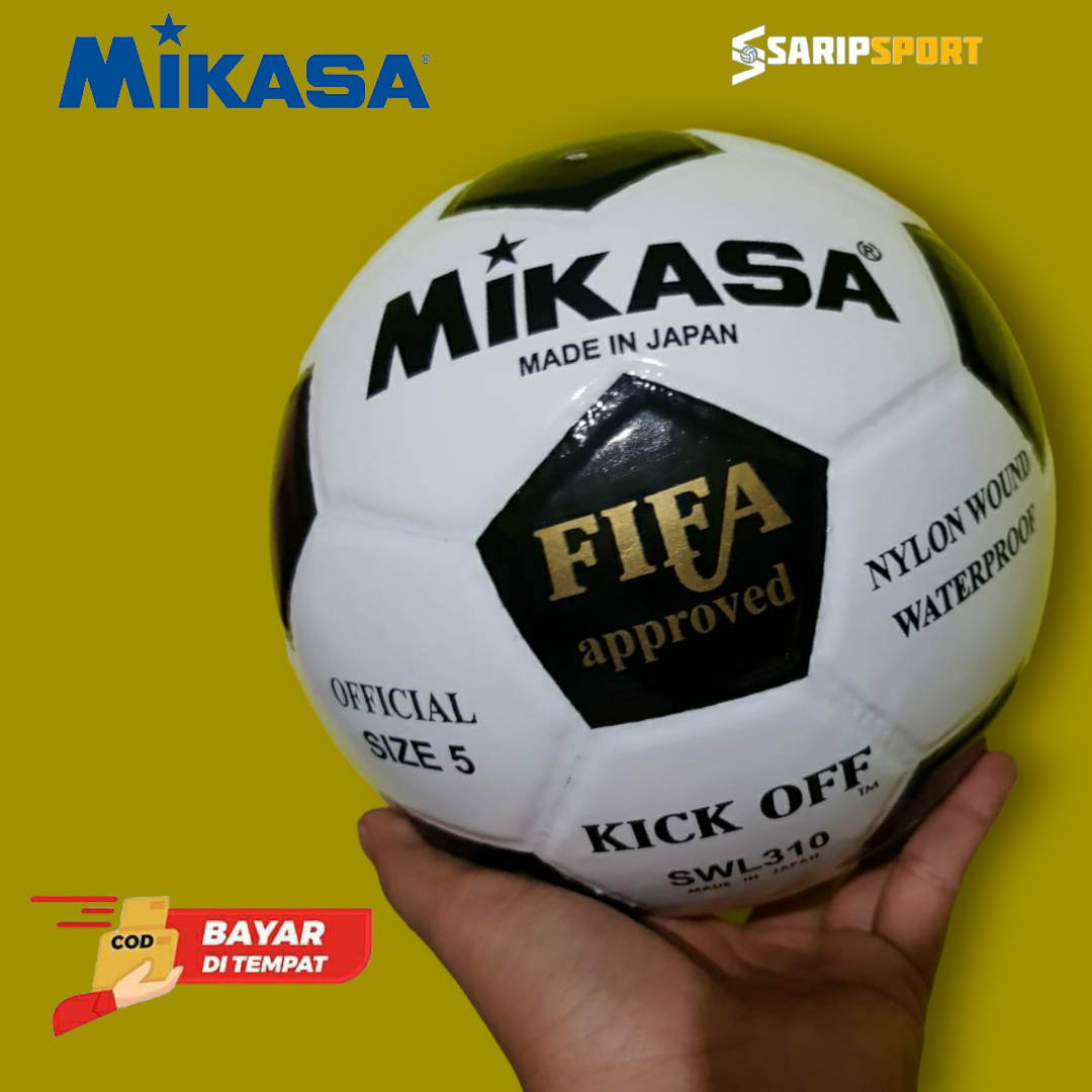 Bola Kaki Mikasa Hitam Putih Bola Sepak Murah Bola Sepak Size 5 Bonus