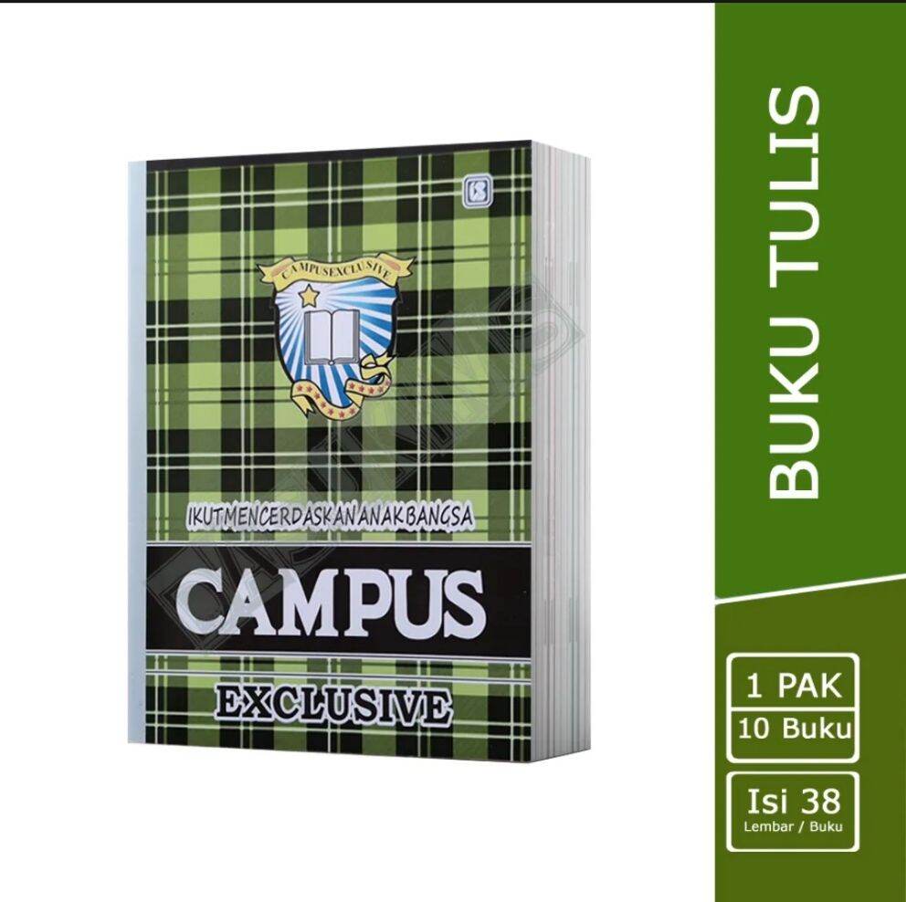 Buku Tulis Campus Exlusive - 1pak isi 10 buku - Buku Tulis sekolah Isi
