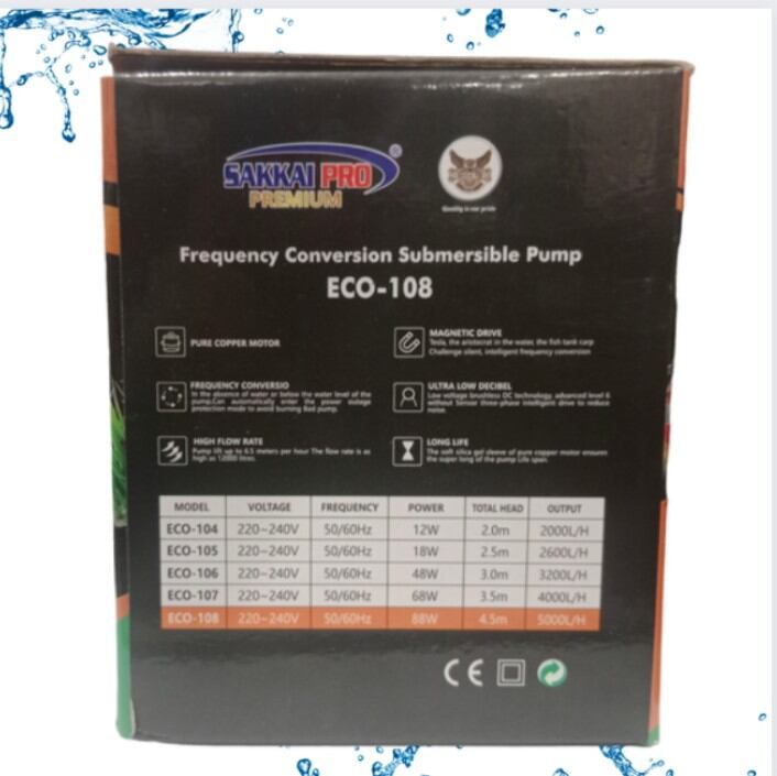 SAKKAI PRO PREMIUM ECO 108 POMPA KOLAM